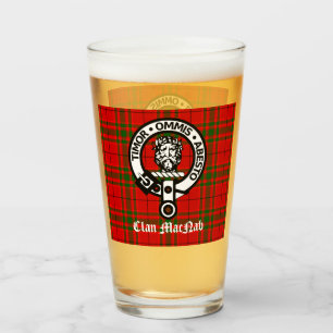 Clan MacNab Wappen Abzeichen und Tartan Glas