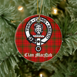 Clan MacNab Wappen Abzeichen und Tartan Personalis Keramik Ornament