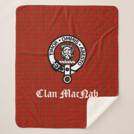 Clan MacNab Wappen Abzeichen und Tartan Sherpadecke