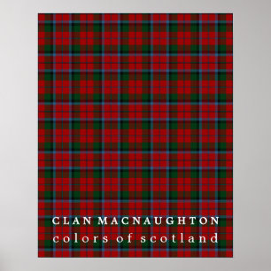 Clan MacNaughton Farben von SchottlandTartan Poster