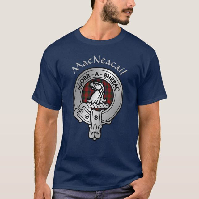Clan MacNeacail (MacNicol/Nicolson) Wappen & Tarta T-Shirt (Vorderseite)