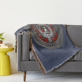 Clan MacNeacail | MacNicol Wappen & Tartan Knot Decke