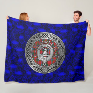 Clan MacNeacail MacNicol Wappen & Tartan Knoten Fleecedecke