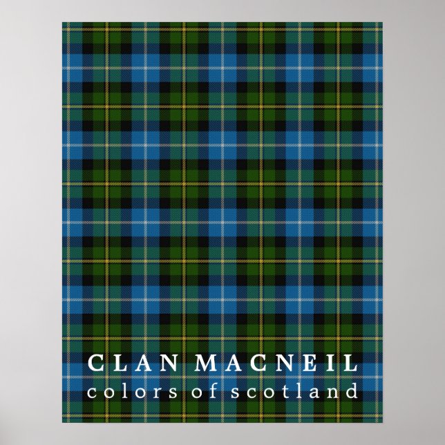 Clan MacNeil Colors of Scotland Tartan Poster (Vorne)