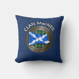 Clan MacNeil Tartan Knot & Flag Kissen