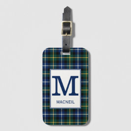 Clan MacNeil Tartan Mit Monogramm Gepäckanhänger