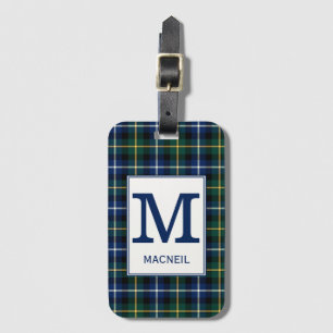 Clan MacNeil Tartan Mit Monogramm Gepäckanhänger
