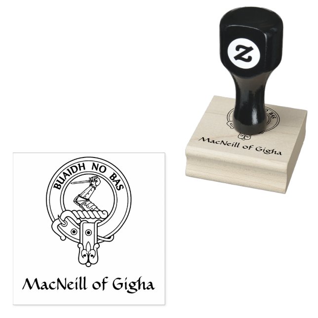 Clan MacNeill von Gigha Gaelic Wappen Rubber Brief Gummistempel (Stempel)