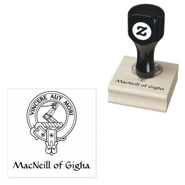 Clan MacNeill von Gigha Latin Wappen Rubber Briefm Gummistempel (Stempel)