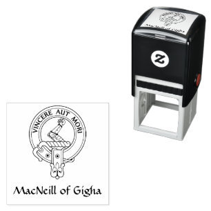 Clan MacNeill von Gigha Latin Wappen Rubber Briefm Permastempel
