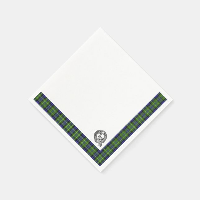 Clan MacNeill von Gigha Tartan Serviette (Ecke)