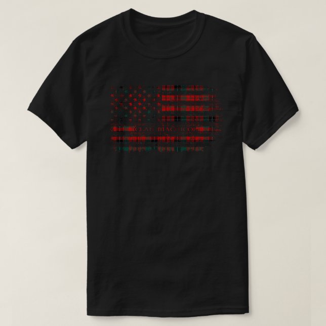 Clan MacNicol Scottish tartan US flagkilt Scotlan T-Shirt (Design vorne)