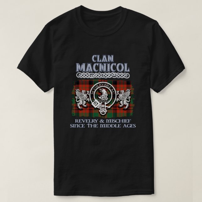 Clan MacNicol Wappen Schottische Clans Scottish Su T-Shirt (Design vorne)
