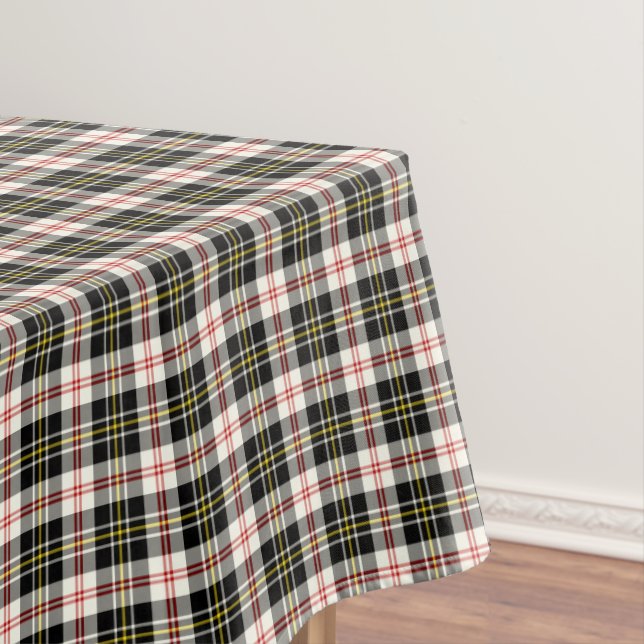 Clan MacPherson Black and White Scottish Tartan Tischdecke (Beispiel)