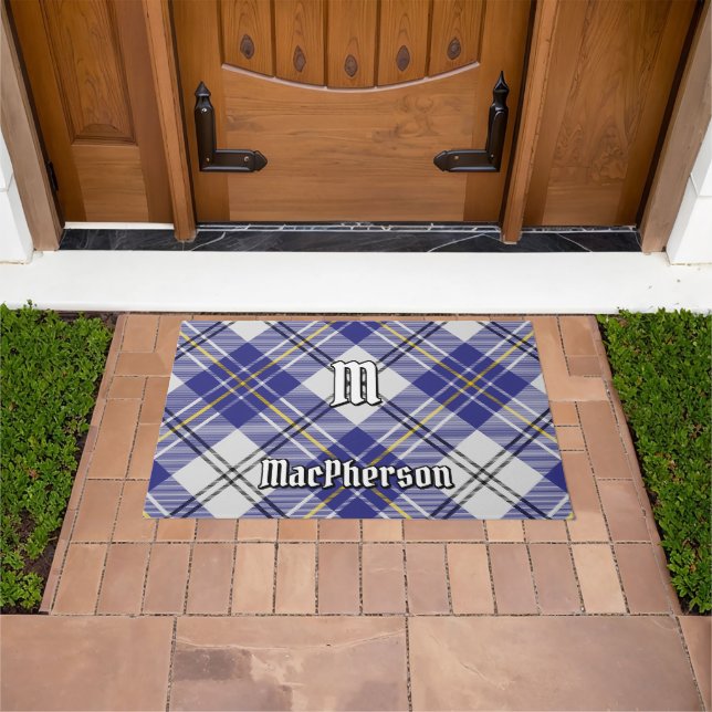 Clan MacPherson Blue Dress Tartan Doormat Fußmatte (Außenbereich)