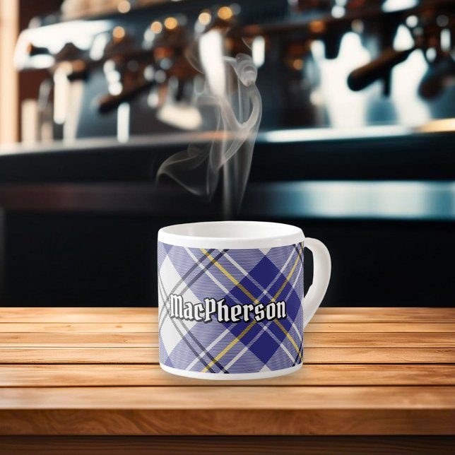 Clan MacPherson Blue Dress Tartan Espresso Cup Espressotasse (Von Creator hochgeladen)