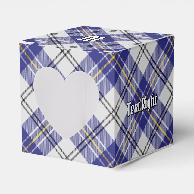 Clan MacPherson Blue Dress Tartan Favor Box Geschenkschachtel (Vorderseite)