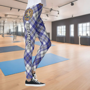 Clan MacPherson Blue Dress Tartan Leggings