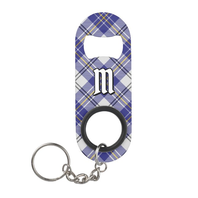 Clan MacPherson Blue Dress Tartan Mini Flaschenöffner (Vorderseite)