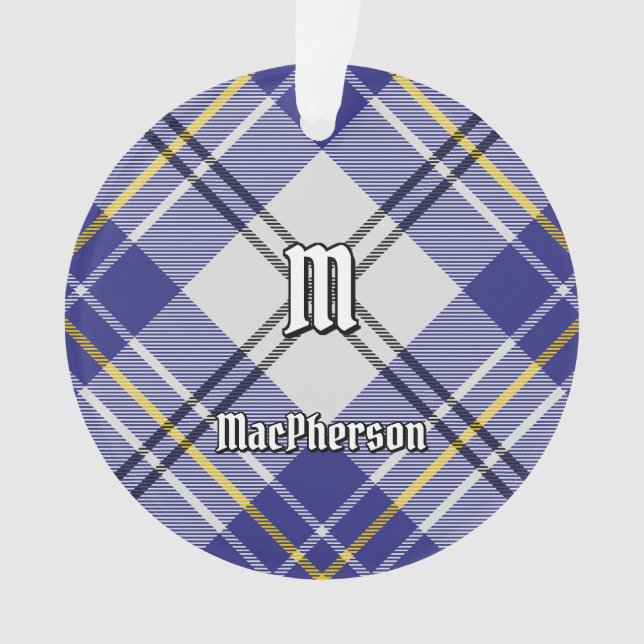 Clan MacPherson Blue Dress Tartan Ornament (Vorderseite)