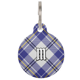 Clan MacPherson Blue Dress Tartan Pet ID Tag Haustiermarke