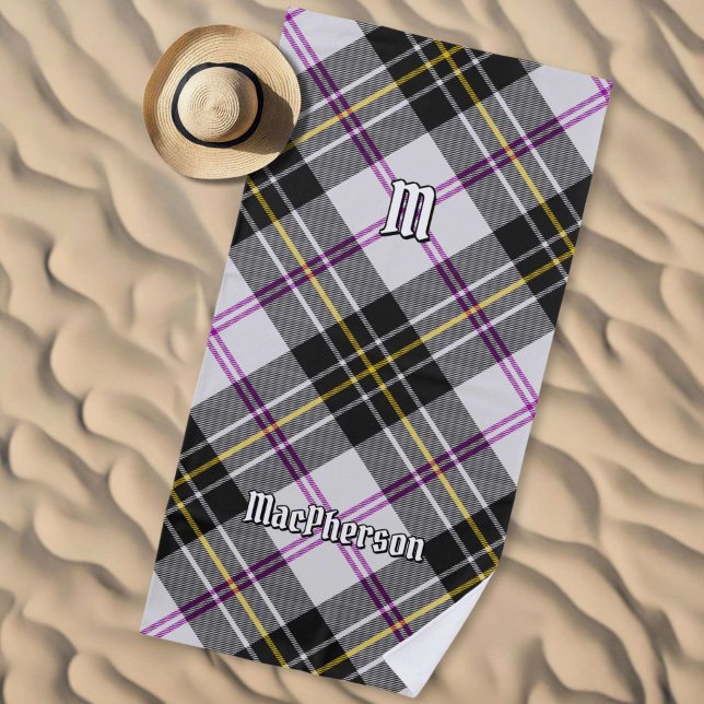 Clan MacPherson Dress Tartan Beach Handtuch (Von Creator hochgeladen)