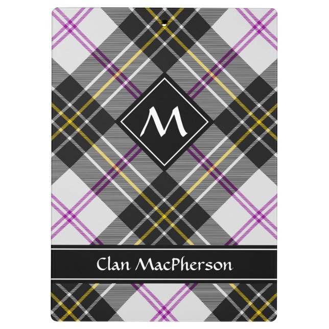 Clan MacPherson Dress Tartan Clipboard Klemmbrett (Rückseite)