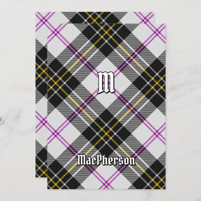 Clan MacPherson Dress Tartan Einladung (Vorne/Hinten)