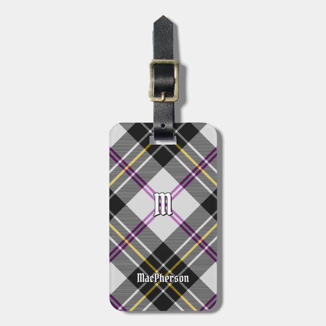 Clan MacPherson Dress Tartan Gepäck Tag Gepäckanhänger (Vorderseite vertikal)