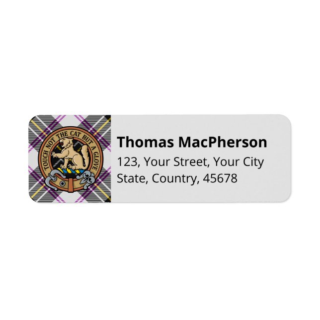 Clan MacPherson Dress Tartan Label (Vorne)