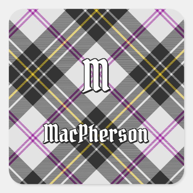 Clan MacPherson Dress Tartan Square Sticker (Vorderseite)
