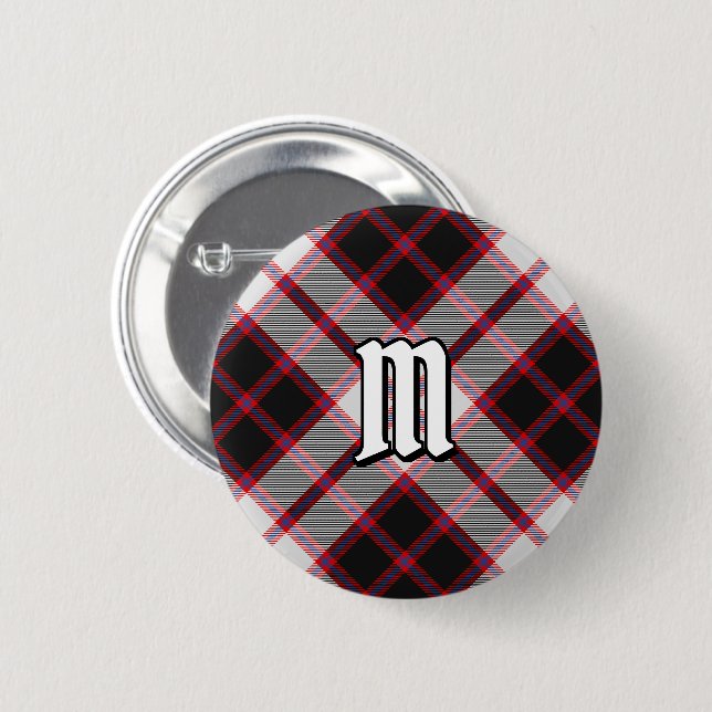 Clan MacPherson Jagd Tartan Button (Vorne & Hinten)