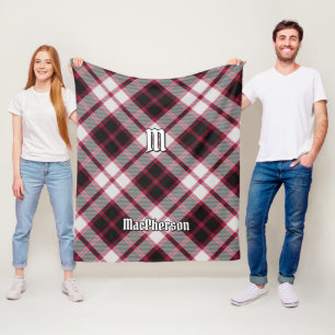Clan MacPherson Jagd Tartan Fleece Blanket
