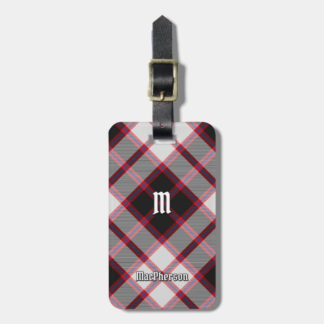 Clan MacPherson Jagd Tartan Gepäckanhänger (Vorderseite vertikal)