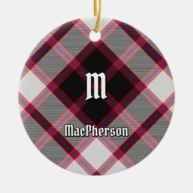 Clan MacPherson Jagd Tartan Keramik Ornament (Vorne)