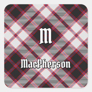 Clan MacPherson Jagd Tartan Square Sticker