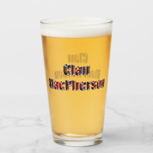 Clan MacPherson Name aus Tartan gefertigt, Glas