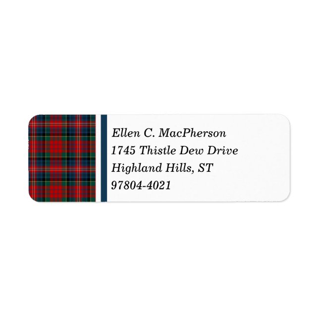 Clan MacPherson Red and Blue Scottish Tartan (Vorne)