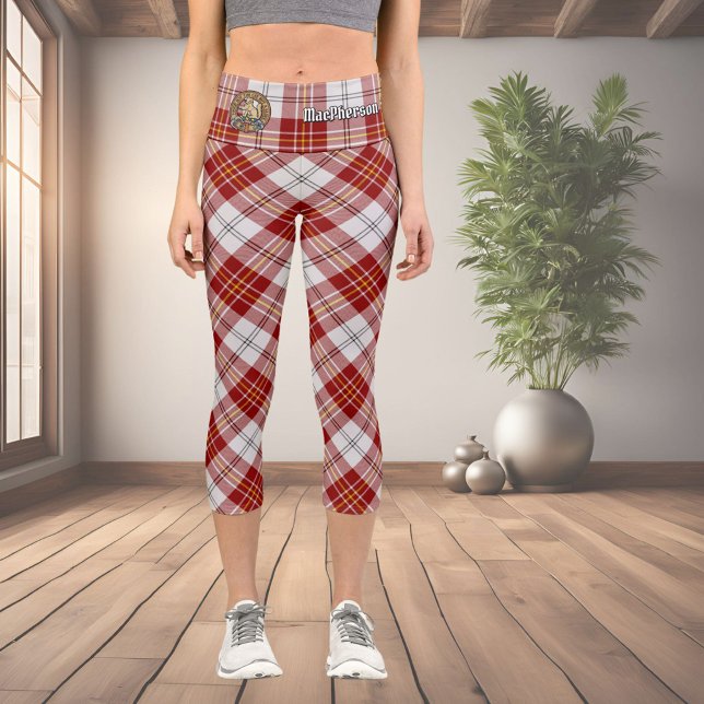 Clan MacPherson Red Dress Tartan Capri Leggings (Von Creator hochgeladen)