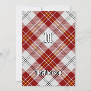 Clan MacPherson Red Dress Tartan Einladung