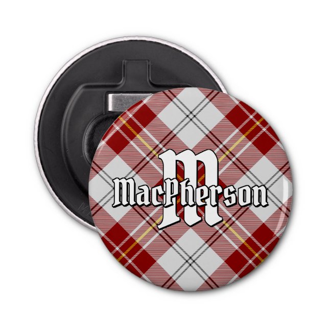 Clan MacPherson Red Dress Tartan Flaschenöffner (Vorderseite)