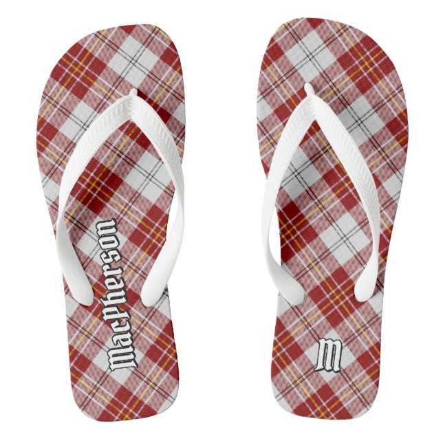 Clan MacPherson Red Dress Tartan Flip Flops (Fußbett)