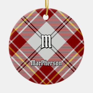 Clan MacPherson Red Dress Tartan Keramik Ornament