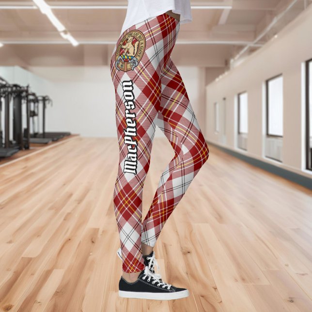 Clan MacPherson Red Dress Tartan Leggings (Von Creator hochgeladen)