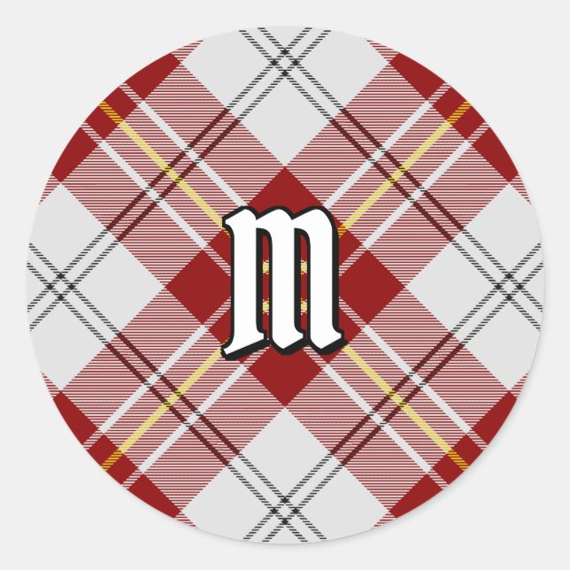 Clan MacPherson Red Dress Tartan Runder Aufkleber (Vorderseite)