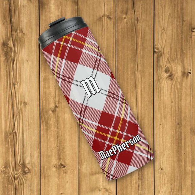Clan MacPherson Red Dress Tartan Thermal Tumbler Thermosbecher (Von Creator hochgeladen)