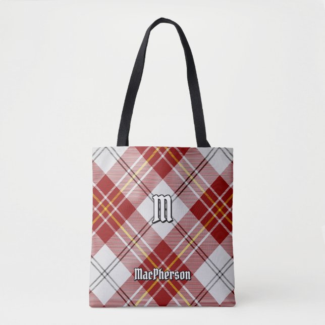 Clan MacPherson Red Dress Tartan Tote Bag (Vorderseite)