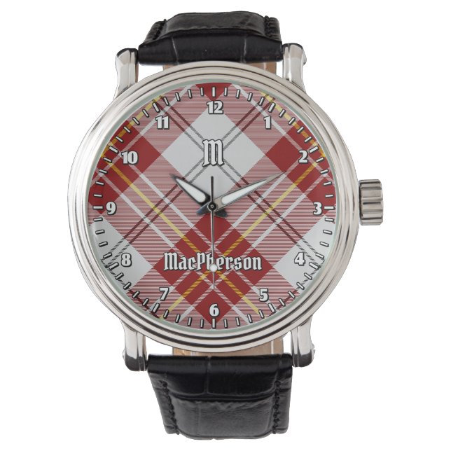 Clan MacPherson Red Dress Tartan Watch Armbanduhr (Vorderseite)