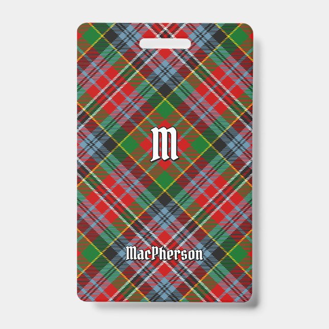 Clan MacPherson Tartan Abzeichen Ausweis (Vorderseite)