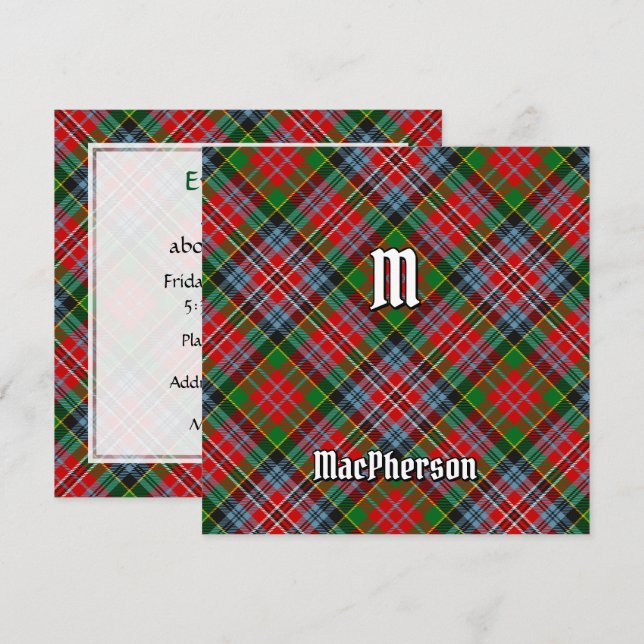Clan MacPherson Tartan Einladung (Vorne/Hinten)